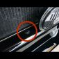 Where the lower bracket of the radiator blind is attached to the cross tube