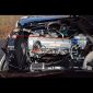 Side view of the cable routing through the engine compartment