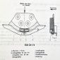 Drawing of spare parts number 180 240 05 18, rear engine mount for Mercedes W105