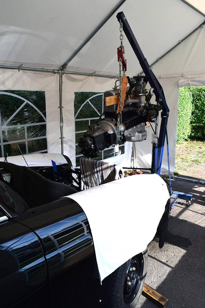 The restored engine goes down into the 219 The restored engine goes down into the Mercedes 219