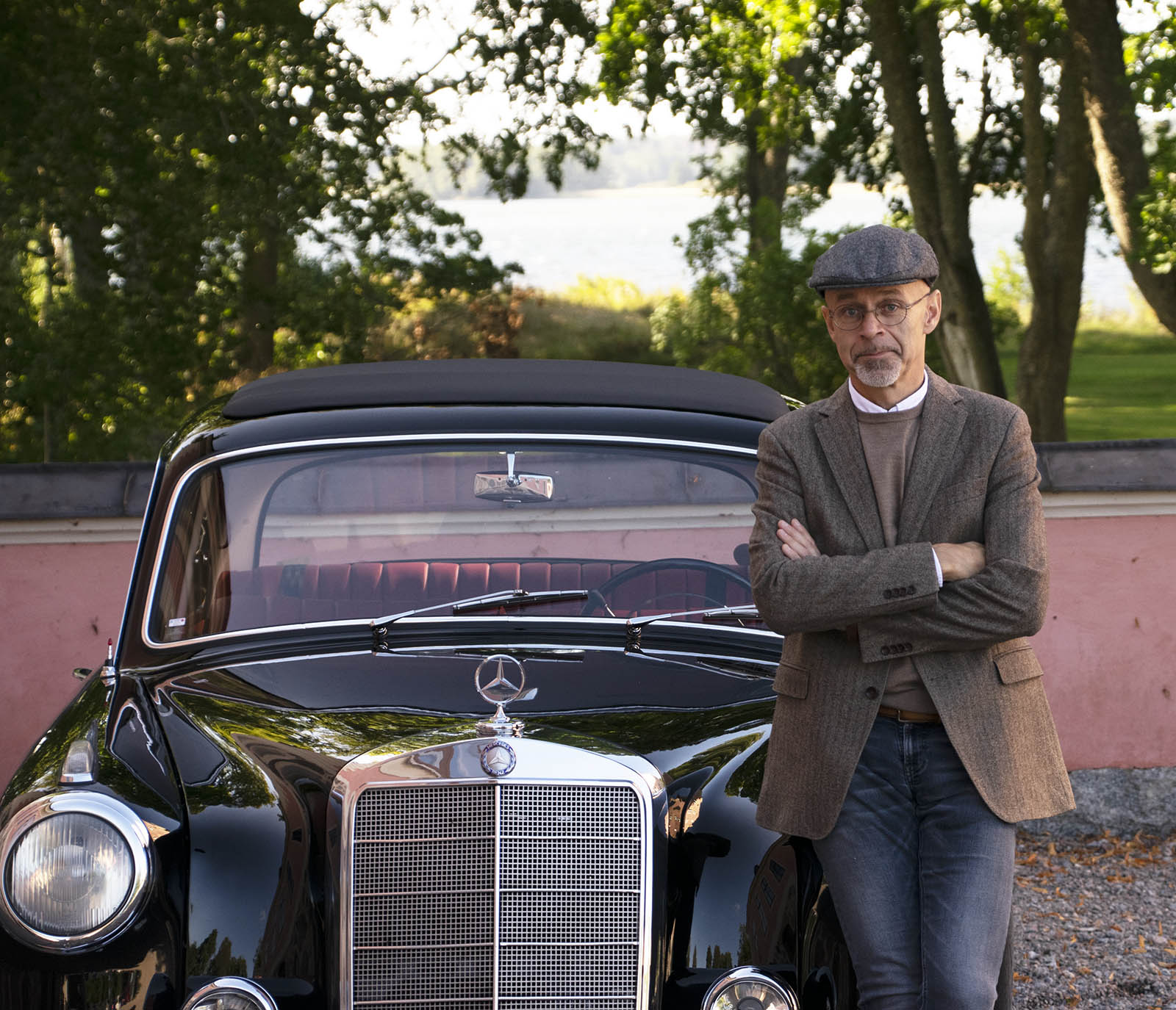 Our Mercedes-Benz 219 from 1957, at Skånelaholms Castle